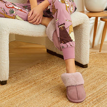 Load image into Gallery viewer, Mink Pink Suede Mule Slippers