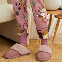 Load image into Gallery viewer, Mink Pink Suede Mule Slippers