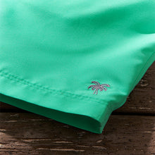 Load image into Gallery viewer, Aqua Green Palm Logo Essential Swim Shorts