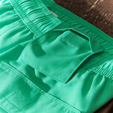 Load image into Gallery viewer, Aqua Green Palm Logo Essential Swim Shorts