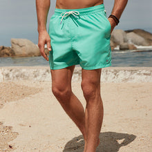 Load image into Gallery viewer, Aqua Green Palm Logo Essential Swim Shorts