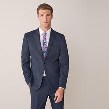 Load image into Gallery viewer, Mid Blue Slim Check Suit Jacket