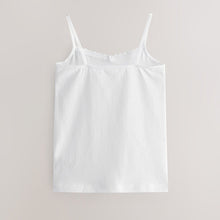Load image into Gallery viewer, White 5 Pack Lace Trim Cami Vest (2-12yrs)