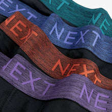 Load image into Gallery viewer, Black Rich Marl Waistband 4 pack Hipster Boxers