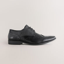 Load image into Gallery viewer, Black Standard Fit Brogue Shoes