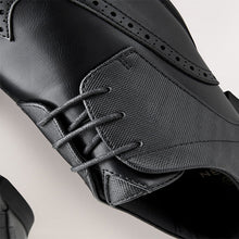 Load image into Gallery viewer, Black Standard Fit Brogue Shoes