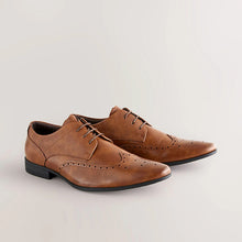 Load image into Gallery viewer, Tan Brown Standard Fit Brogue Shoes