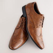 Load image into Gallery viewer, Tan Brown Standard Fit Brogue Shoes