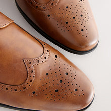 Load image into Gallery viewer, Tan Brown Standard Fit Brogue Shoes