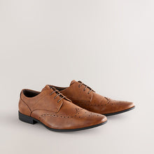 Load image into Gallery viewer, Tan Brown Standard Fit Brogue Shoes