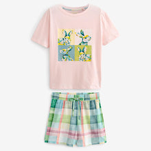Load image into Gallery viewer, Pink Bunny Cotton Short Set Pyjamas
