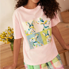 Load image into Gallery viewer, Pink Bunny Cotton Short Set Pyjamas