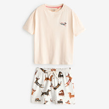 Load image into Gallery viewer, Ecru Dachshund Short Pyjamas Set