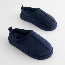 Load image into Gallery viewer, Navy Blue Cosy Mule Slippers