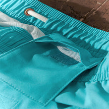 Load image into Gallery viewer, Blue Aqua Palm Logo Essential Swim Shorts