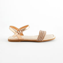 Load image into Gallery viewer, Rose Gold Glitter Occasion Sandals