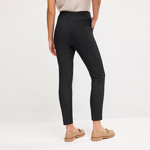 Load image into Gallery viewer, Black Tailored Stretch Slim Trousers