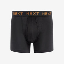 Load image into Gallery viewer, Black Bamboo Rich Waistband Signature A-Front Boxers 4 Pack
