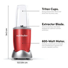 Load image into Gallery viewer, NUTRIBULLET 600W 9PCS RED