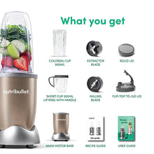 Load image into Gallery viewer, NUTRIBULLET PRO 900W 7 PCS SET CHAMPAGNE
