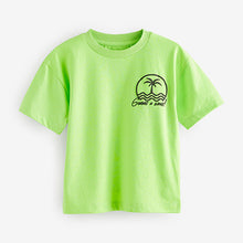 Load image into Gallery viewer, Black/Green 100% Cotton Short Sleeve T-Shirts 4 Pack