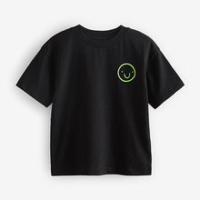Load image into Gallery viewer, Black/Green 100% Cotton Short Sleeve T-Shirts 4 Pack