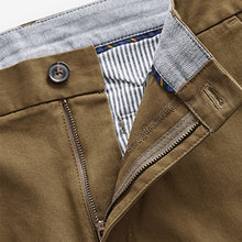 Load image into Gallery viewer, Dark Tan Brown Slim Fit Stretch Chinos Trousers