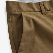 Load image into Gallery viewer, Dark Tan Brown Slim Fit Stretch Chinos Trousers