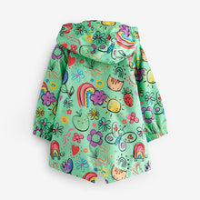 Load image into Gallery viewer, Green Shower Resistant Printed Cagoule (3mths-5-6yrs)