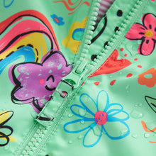Load image into Gallery viewer, Green Shower Resistant Printed Cagoule (3mths-5-6yrs)