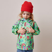 Load image into Gallery viewer, Green Shower Resistant Printed Cagoule (3mths-5-6yrs)