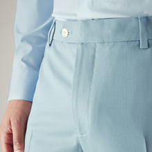 Load image into Gallery viewer, Light Blue Skinny Fit Motionflex Stretch Suit Trousers