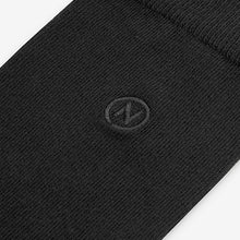 Load image into Gallery viewer, Black Embroidered Logo 5 Pack Socks