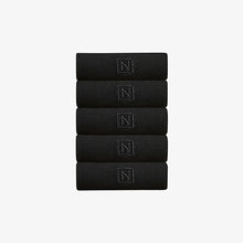 Load image into Gallery viewer, Black Logo 5 Pack Embroidered Lasting Fresh Socks
