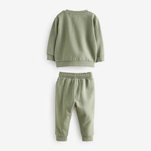 Load image into Gallery viewer, Green Sage Jersey Sweatshirt And Joggers Set (3mths-6yrs)