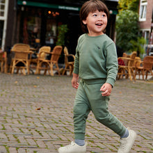 Load image into Gallery viewer, Green Sage Jersey Sweatshirt And Joggers Set (3mths-6yrs)
