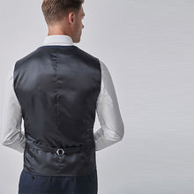 Load image into Gallery viewer, Mid Blue Check Suit Waistcoat