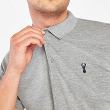 Load image into Gallery viewer, Grey Marl Regular Fit Short Sleeve Pique Polo Shirt