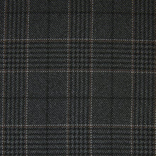 Load image into Gallery viewer, Charcoal Grey Tailored Fit Trimmed Check Suit Jacket