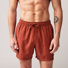 Load image into Gallery viewer, Rust Brown Palm Logo Essential Swim Shorts
