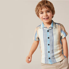 Load image into Gallery viewer, Multi 100% Cotton Short Sleeves Vertical Stripe Shirt