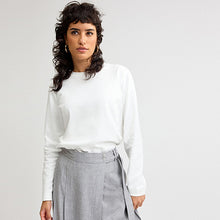 Load image into Gallery viewer, White Regular Fit Heavyweight Long Sleeve T-Shirt