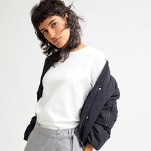 Load image into Gallery viewer, White Regular Fit Heavyweight Long Sleeve T-Shirt