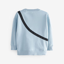 Load image into Gallery viewer, Blue Sub5cribe Bag Crew Neck Sweat Top (3-12yrs)