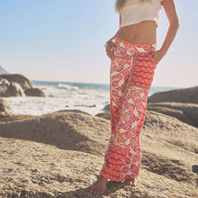 Load image into Gallery viewer, Pink Wide Leg Trousers With Linen