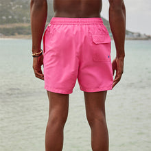 Load image into Gallery viewer, Pink Bright Palm Logo Essential Swim Shorts