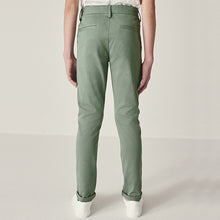 Load image into Gallery viewer, Mineral Green Skinny Fit Stretch Chino Trousers