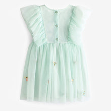 Load image into Gallery viewer, Pale Blue Embroidered Mesh Party Dress (3mths-5-6yrs)