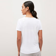 Load image into Gallery viewer, White The Everyday Crew Neck Cotton Rich Short Sleeve T-Shirt