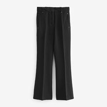 Load image into Gallery viewer, Black Bootcut Tailored Elasticated Back Boot Cut Trousers